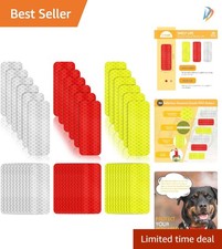 Adhesive Reflective Safety Stickers - 48 Modern Visibility Decals for Vehicles