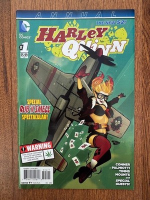 Harley Quinn Annual #1 New 52 Read - DC 2014 Rub N Smell Weed Scent Solo Copy VF