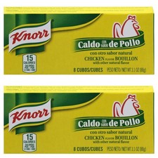 Knorr Chicken Bouillon Cubes Caldo de Pollo 2 Boxes 16 Cubes