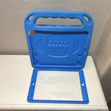 Kids Rugged Silicone/Gel/Rubber Tablet Stand Case w/ Handle, Blue/Black