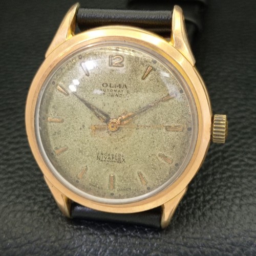 OLMA INCABLOC AUTOMATIC SWISS MENS ORIGINAL DIAL WATCH a432782-a - Picture 3 of 10