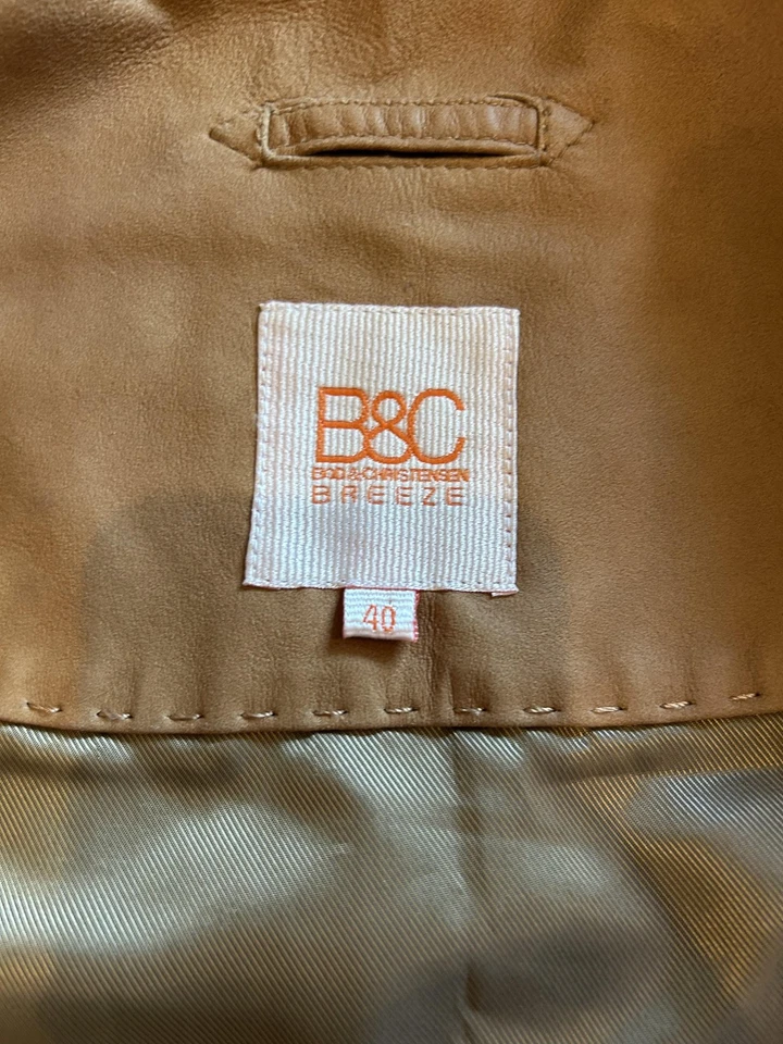 Chaqueta Bod & Christensen Breeze para Hombres 40 Cremallera Completa Cuero Prendas exteriores Abrigo Foto 3 de 4