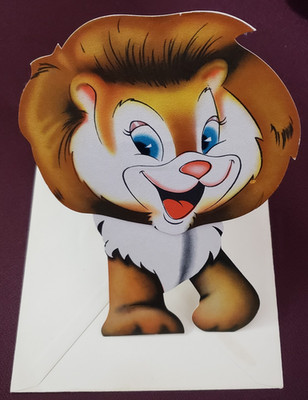 Leo the Mighty Lion Treasure Masters Kiddie Circus Toy Stand Up Card 1948