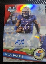 2023 Topps Bowman Chrome Refractor Auto Jalon Daniels #173 /499 Jayhawks