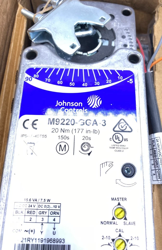 Johnson Controls Proportional Electric Spring Return Actuator M9220-GGx-3 NIB - Image 3 of 4