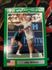 Tarjeta de novato 1991 NetPro ~ John McENROE ~ Tour Stars # 9 RC 🔥