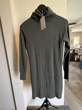 Quince Mongolian Cashmere Turtleneck Sweater Dress Moss Green XS Medium Knit