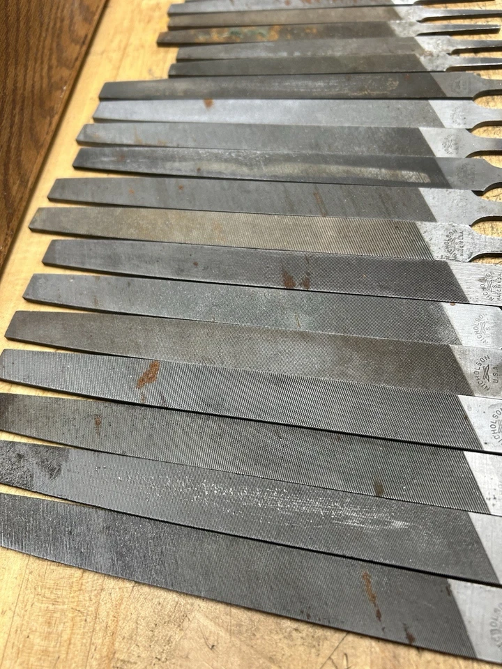 批量 20 件 复古 Nicholson 美国制造 机械师 金属文件 二手 — 第 3/4 张图片