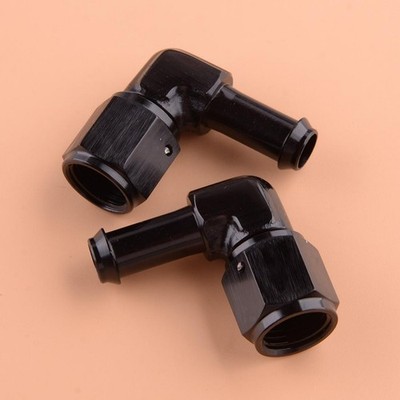 2x 6AN AN6 Female To 3/8'' 9.5mm Swivel Fitting Hose 90 Degree Elbow Adapter New