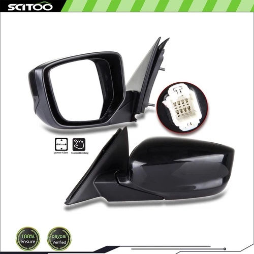 Left Driver Side Sedan Power Mirror For 2008-2012 Honda Accord Manual Fold