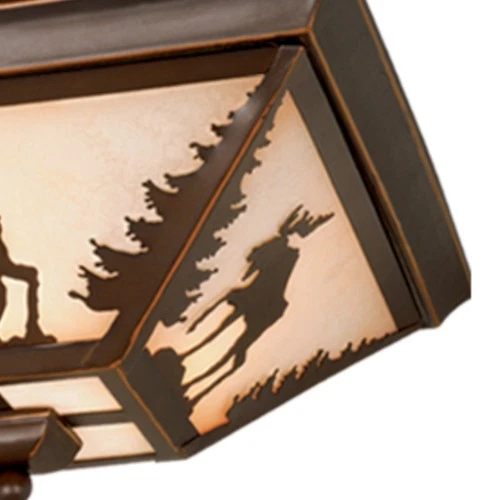 Vaxcel Lighting CC55614 Yellowstone 3 Light Flush Mount Indoor - Bronze - Picture 4 of 11