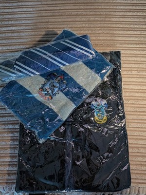 Harry Potter Ravenclaw Kostüm Set Gewand Schal & Krawatte Hogwarts Zauberer Kostüm