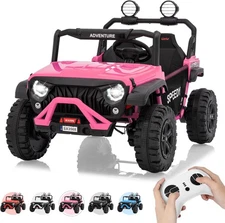 2 Seater Kids Ride on Car Toy 24V Ride on Toy w/Remote Control Bluetooth PINK