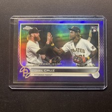 2022 Topps Chrome Update O'Neil Cruz Rookie Debut RC Purple Refractor USC74