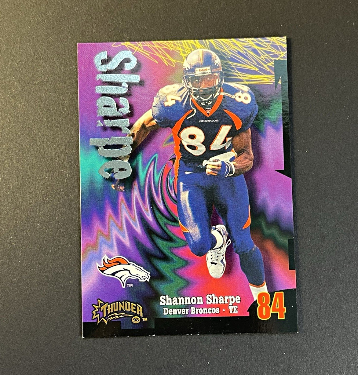 1998 SkyBox Thunder - Shannon Sharpe #84 Denver Broncos HOF 