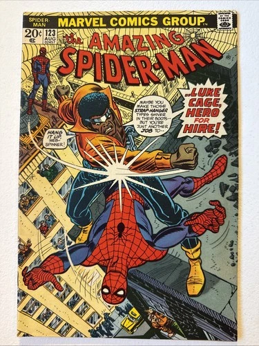 The Amazing Spider-Man 123 Marvel Comics August 1973 Power Man Luke Cage FN+