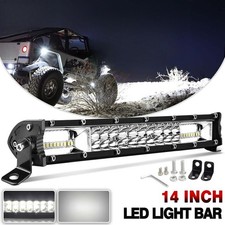 14 Inch Led Work Light Bar Dual Row Spot Flood Combo Work 4wd Truck Suv Atv 12 14 Inch Led Work Light Bar Dual Row Spot Flood Combo Work 4wd Truck Suv Atv 12