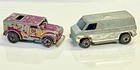 2 Vintage 1974 Silver Van Hot Wheels Redlines Red Line 1970 Funny Money Car Lot