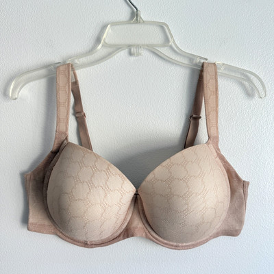 Soma 38DD $66 Stunning Support Geo Lace Balconette Nude Blush Bra 