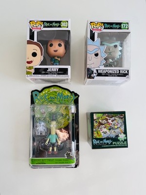    RICK & MORTY FAN BUNDLE   Figuren, Funko Pops & Puzzle (OVP)   