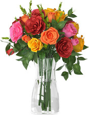 Elegant 8" Clear Glass Flower Vase - Perfect for Weddings  Home Decor