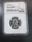 1959 NGC PF67 Cameo 90% Silver Proof Washington Quarter 25c Portrait Label