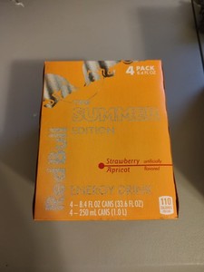  2022 Summer Red Bull  Edition, Strawberry Apricot, 8.4 Oz Each- New