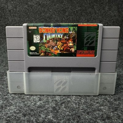 Donkey Kong Country SNES Super Nintendo Game Cartridge 1994 NTSC-U w/ Dust Cover