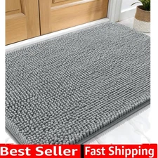 30x20 Chenille Dog Doormat - Stylish, Absorbent & Quick Dry for Clean Floors