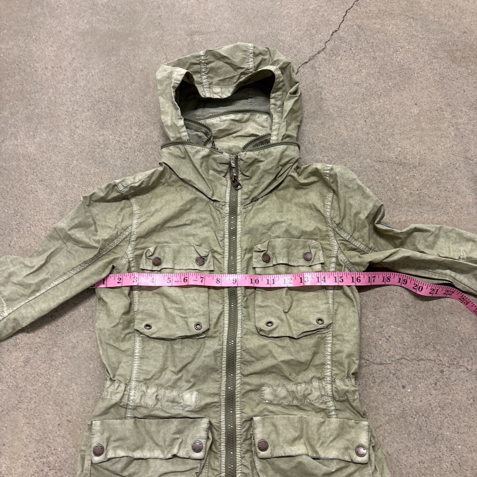 Y2K Bench Gorpcore Waterproof Shell Light Green G… - image 5