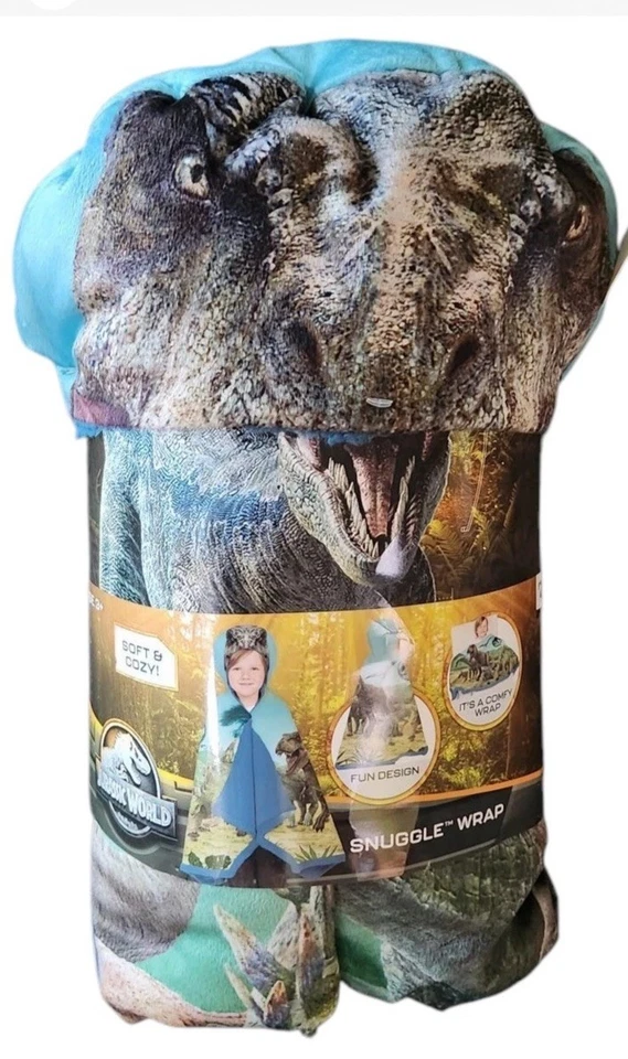 Jurassic World Blanket Snuggle Wrap Kids 31x55” Dinosaur New With Tags - Image 2 of 4