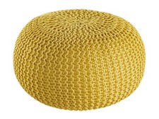 PREMIUM XXL Sitzhocker Pouf  ø 55cm  Strickp...