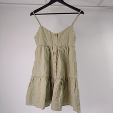 Zara Light Green Short Strappy Dress, UK Size XS