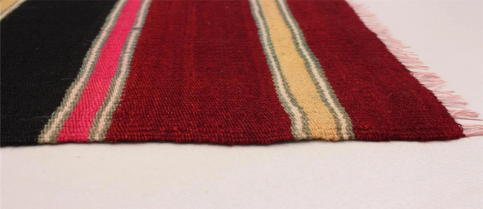 Vintage Hand Woven Traditional Kilim Rug 5'4" x 7'7" Oriental Wool Carpet - Image 2 of 4