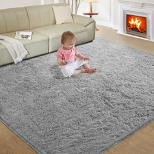 Ultra Soft Rug for Living Room, 5X8 Fluffy Shag Area Rug for Bedroom, Modern ...