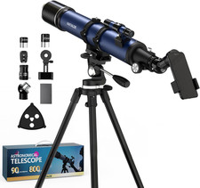 90Mm Aperture Telescope 800Mm Focal Length Refractor for Beginners  Adult, Prof