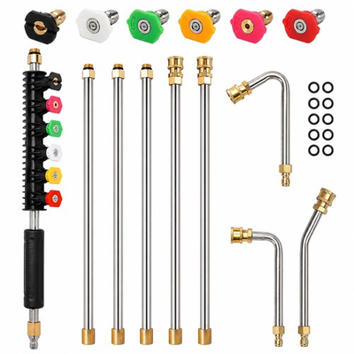 #ad Pressure Washer Extension Wand Upgrade 9 Pack Power Lance with 6 Nozzle Tips $41.96