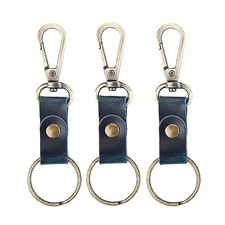 Handmade Genuine Leather Key Chain,Universal Key Fob Holder Key Chain,Car Bule