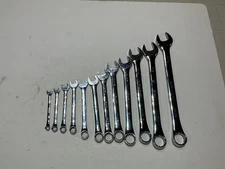 S-K tools 12 piece SuperKrome SAE combination wrench set 1/4" to 15/16" USA made