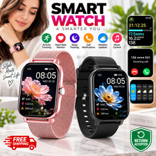 Smart Watch 1.83" Touch Screen Bluetooth Call Fitness Tracker Heart Rate OS US