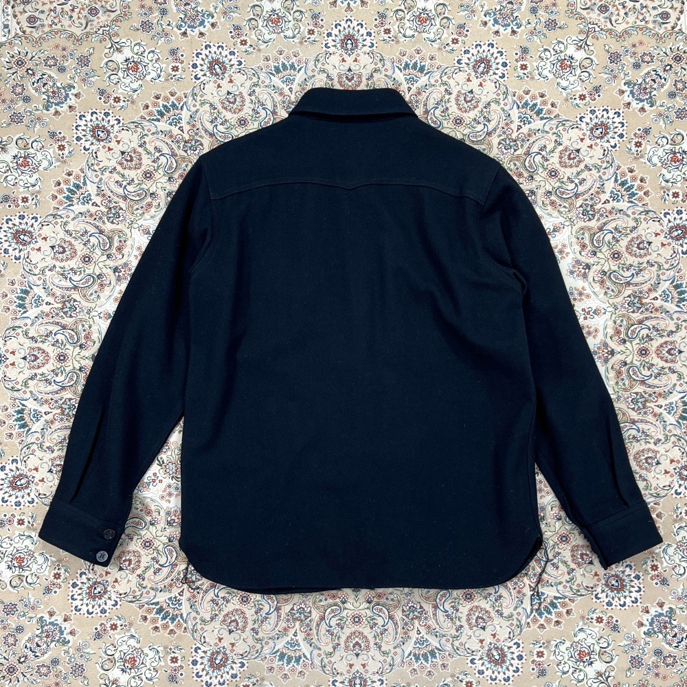 S+, Size M] At Last & Co Butcher Products Heavy Wool Shirt Black