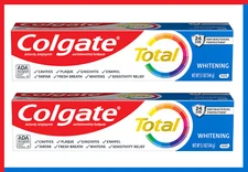 2 Pack Colgate Total Plus Whitening Toothpaste 5.1oz Each Cavity Fresh Breath