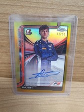 Topps Chrome Formula 1 F3 Alessandro Giusti Auto Card Gold /50
