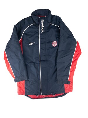RARE Reebok Liverpool FC Carlsberg 2000-2002 M Coach Warm Up Parka Jacket Winter