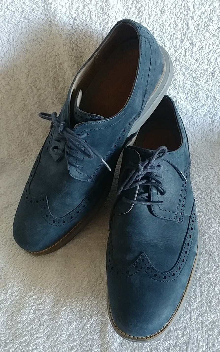 SAOLA Scarpe stringate in pelle blu Cole Haan da uomo taglia 10 1 2 M