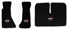 NEW! MAT Set 1984-1996 Corvette With Embroidered Circle Emblem Logo Silver 3pc