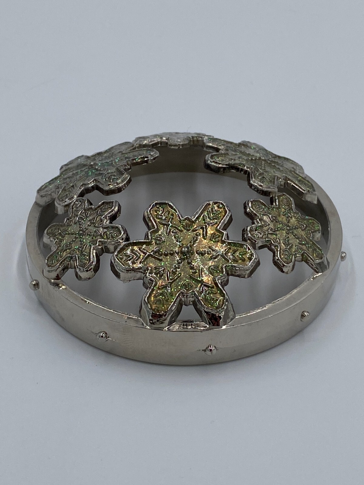 Yankee Candle Metal IllumaLid Christmas Glitter Snowflake Jar Topper