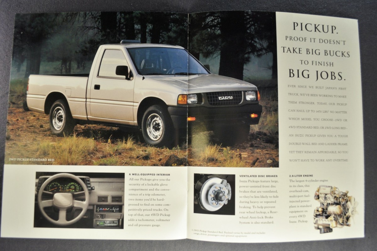 1995 Isuzu Catalog Brochure Pickup Truck Trooper Rodeo Excellent