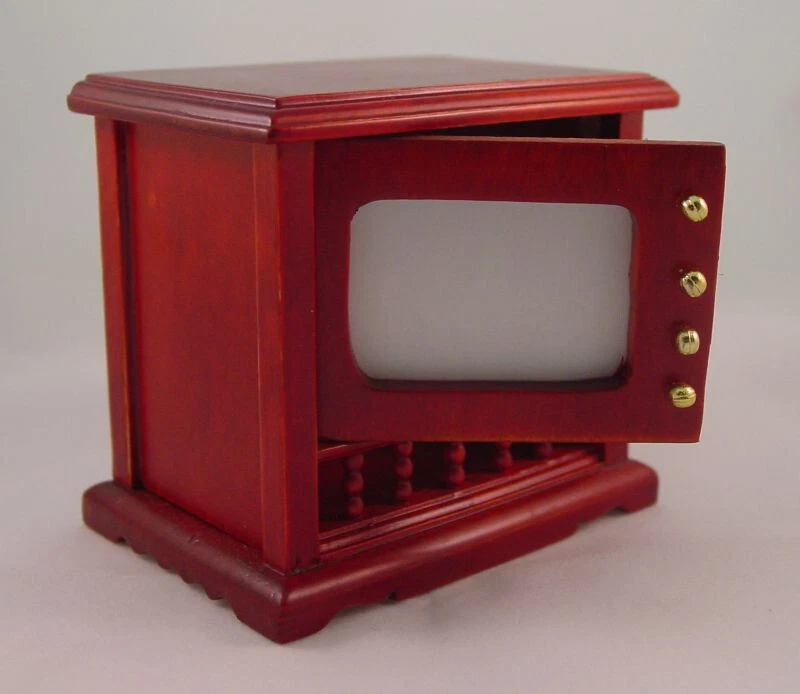 Consola de TV Heidi Ott Dollhouse miniatura escala 1:12 #XZ309W Foto 2 de 4