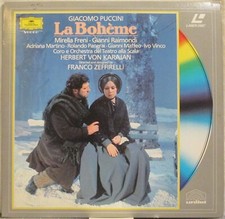 PUCCINI La Boheme LASERDISC Mirella Freni, Teatro alla Scalla Orch, von KARAJAN
